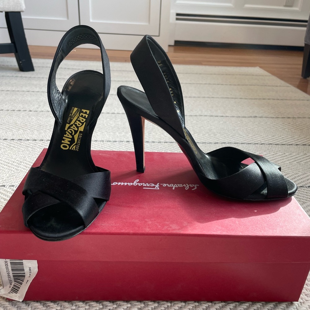 Salvatore Ferragamo black heels